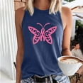 thumbnail image 1 of Shldybc Débardeurs pour Femmes Mode Décontractée Femmes Sans Manches Imprimé Dames Col Rond Blouses Hauts T-Shirt, 1 of 5