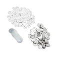 thumbnail image 5 of Nieyigj 100 Set Pin Back Button Parts Tinplate Plastic Base Button Making Supplies Badge Craft DIY 44mm / 1.73in, 5 of 9