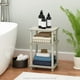 thumbnail image 3 of Mesa auxiliar Furinno Just de 3 niveles, tubo torneado Sonoma, roble y blanco, 3 of 7