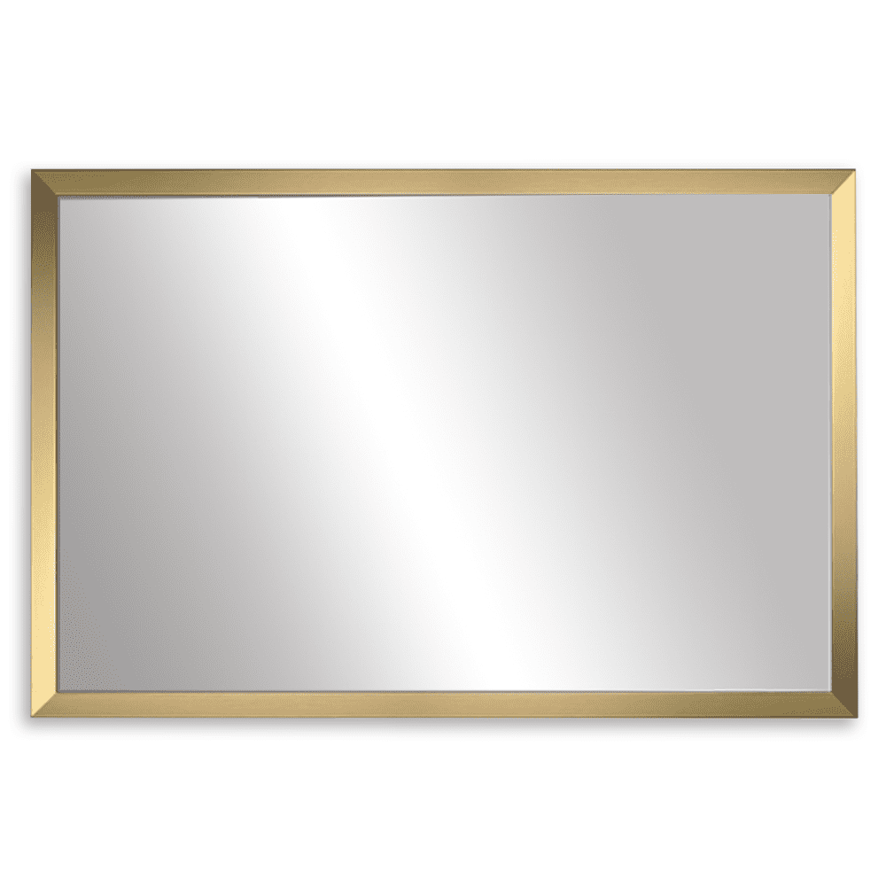 Ellis Framed Wall Mirror, Brushed Gold Vanity Mirror, Multiple Sizes