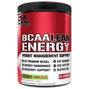 Evlution Nutrition BCAA Lean Energy - EVL Essential BCAA Amino Acids   Vitamin C, Fat Burning for Performance, Immune Support, Lean Muscle, Recovery, Pre Workout, 30 Serve, Cherry Limeade