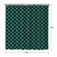 thumbnail image 5 of Teal and Black Checkerboard Pattern Shower Curtain 72"x72" ,Bathroom Decorative Shower Curtains Set with 12 Hooks,Modern Waterproof Washable Shower Curtain, 5 of 6