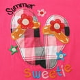 thumbnail image 3 of HILEELANG Toddler Girl Summer Short Clothes Sets Outfits Easter Cotton Rose Icecream Tee Shirts Shorts Playwear 4T, 3 of 5