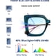 thumbnail image 5 of Gafas cuadradas de gran tamaño que bloquean la luz azul y alivian la fatiga visual, 5 of 5