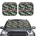 thumbnail image 6 of Lsque Lilies Flowers 2 PCS Windshield Sun Shade | CarFoldable Window Covers | Car Accessories Reflect UV for Universal Cars SUV Truck | Large, 6 of 7