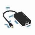 thumbnail image 5 of Mini DisplayPort (thunderbolt) to DVI VGA HDMI 3 in 1 Adapter, Black, 5 of 5
