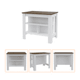 thumbnail image 3 of Newboti Furniture Hayne 9-Shelf 2-Door 2-piece Kitchen Set, Kitchen Island and Pantry White and Walnut 25461, 3 of 8