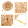 thumbnail image 2 of Sombrero de paja para niños, gorra de playa, sombrero de paja, sombrero de playa tejido de paja, sombrero artesanal de verano, 2 of 7
