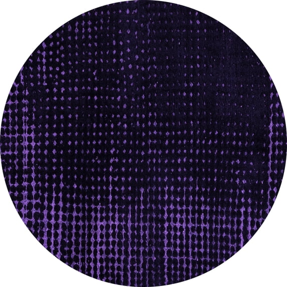 Ahgly Company Indoor Round Abstract Purple Modern Area Rugs, 3' Round