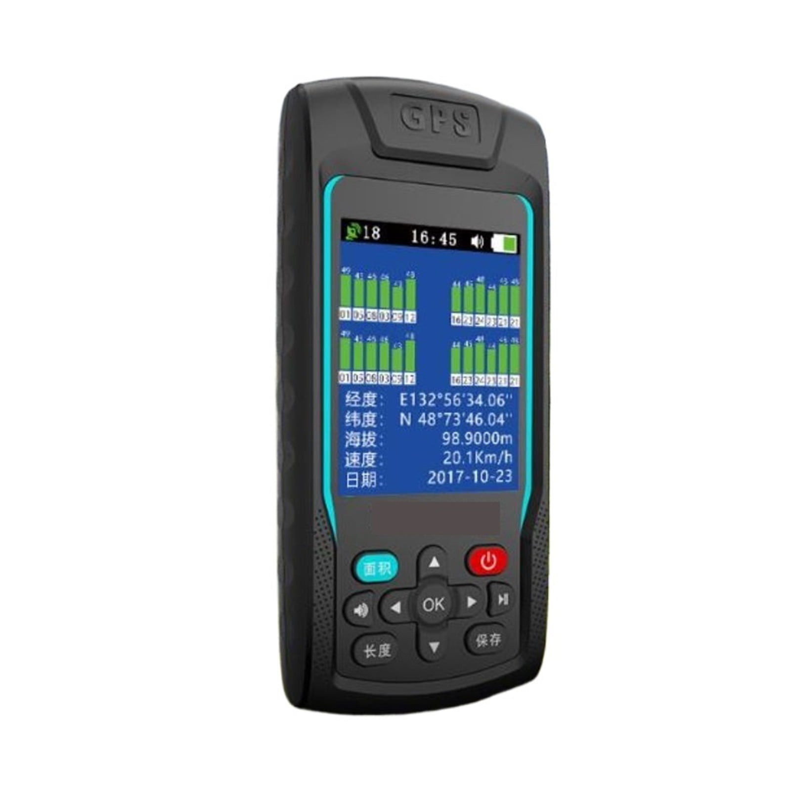 Handheld GPS Navigation Rural Area Meter GPS Land Meter Measur Instruments , Support Airborne Or Walk Measure