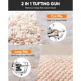 thumbnail image 3 of Kit de alfombra Tufting Gun BESGEER con recortadora de alfombras 2 en 1, pelo cortado, 3 of 6