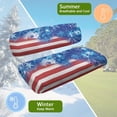 thumbnail image 5 of Uorisanigo Golf Cart Seat Covers Fit All Seasons Decorative Accessories - Washable Split Backrest Front Seat Cover, Comfortable Breathable Cloth, USA Flag Firework Print, 5 of 7