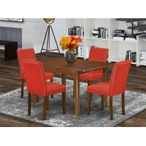 East West Furniture Dining Room Set Mahogany, NOAB5-MAH-72
