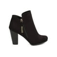 thumbnail image 2 of Breckelles GA26 Women Faux Suede Zippered Chunky Heel Bootie, 2 of 5