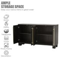 thumbnail image 5 of Accent Cabinet with 4 Doors, Modern Storage Cabinet Furniture, Wood Buffet Sideboard with Adjustable Shelves and Gold Handles, TUANLUO Accent Cabinet for Kitchen Living Room Entryway Hallway, Taupe, 5 of 10