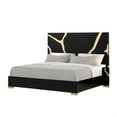thumbnail image 2 of Goldie King Size Bed-Gold and Black Contemporary Bed-Solid Wood, 2 of 7