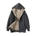thumbnail image 1 of LUXUR Veste à Fermeture Éclair Complète pour Femme, Ouverte à l'Avant, Manteau de Vacances, Gris Foncé, 2TG, 1 of 2