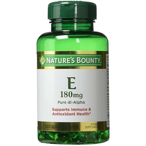 Nature's Bounty Vitamin E 180mg Pure DL-Alpha 120 Softgels (Pack of 3)