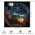 thumbnail image 2 of 4PCS Norse Viking Shower Curtain Set, Celtic Pagan Bathroom Art Decor, Waterproof Shower Curtain, Non-Slip Rugs, Toilet Lid Cover and Bath Mat (Color : Thor's Hammer B, Size : 183 x 183CM), 2 of 8