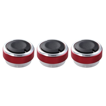 

NUOLUX 3pcs Air Conditioning Control Switch AC Knob Fit for Focus 2 3 (Red)