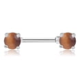 thumbnail image 1 of Anillo de pezón de acero inoxidable de moda con joyería piercing de decoración turquesa (marrón), 1 of 4