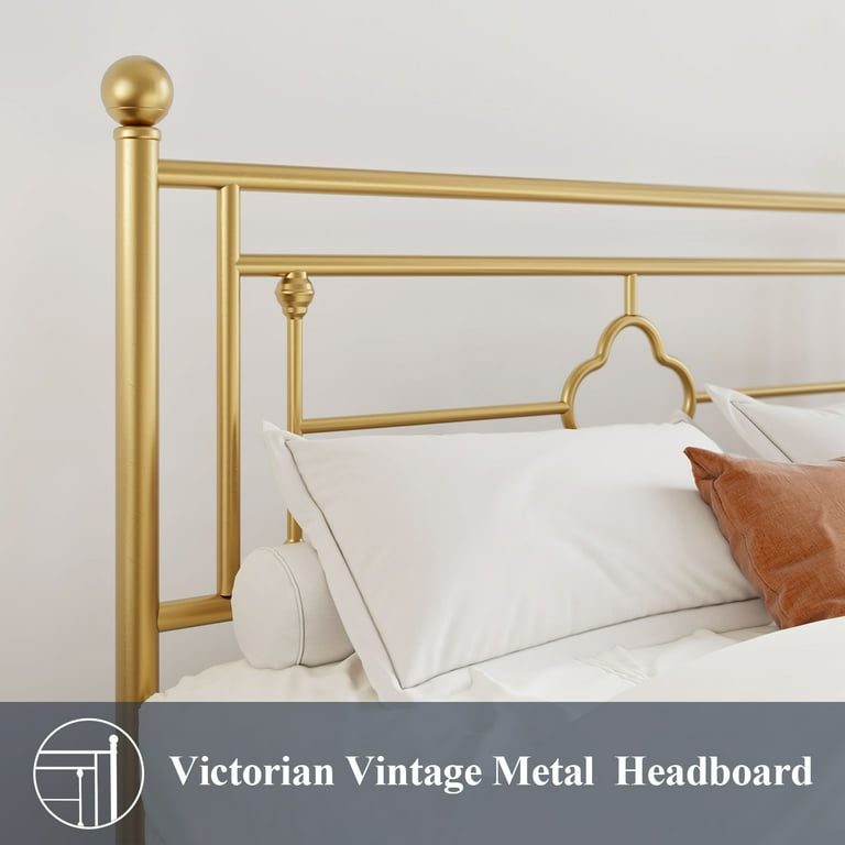 Allewie Queen Size Bedroom Furniture: Vintage Metal Platform Allewie Queen Size Bedroom Furniture: Vintage Metal Platform