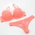 thumbnail image 5 of Women Bra and Panties Sets Womens Underwear and Bras Comfort Fit Bra and Brief Set Bra & Underwear Set Bikini Nightwear Pyjamas Party Classic Underwear Set Soft Cup Bra Set,Orange,75D, 5 of 5