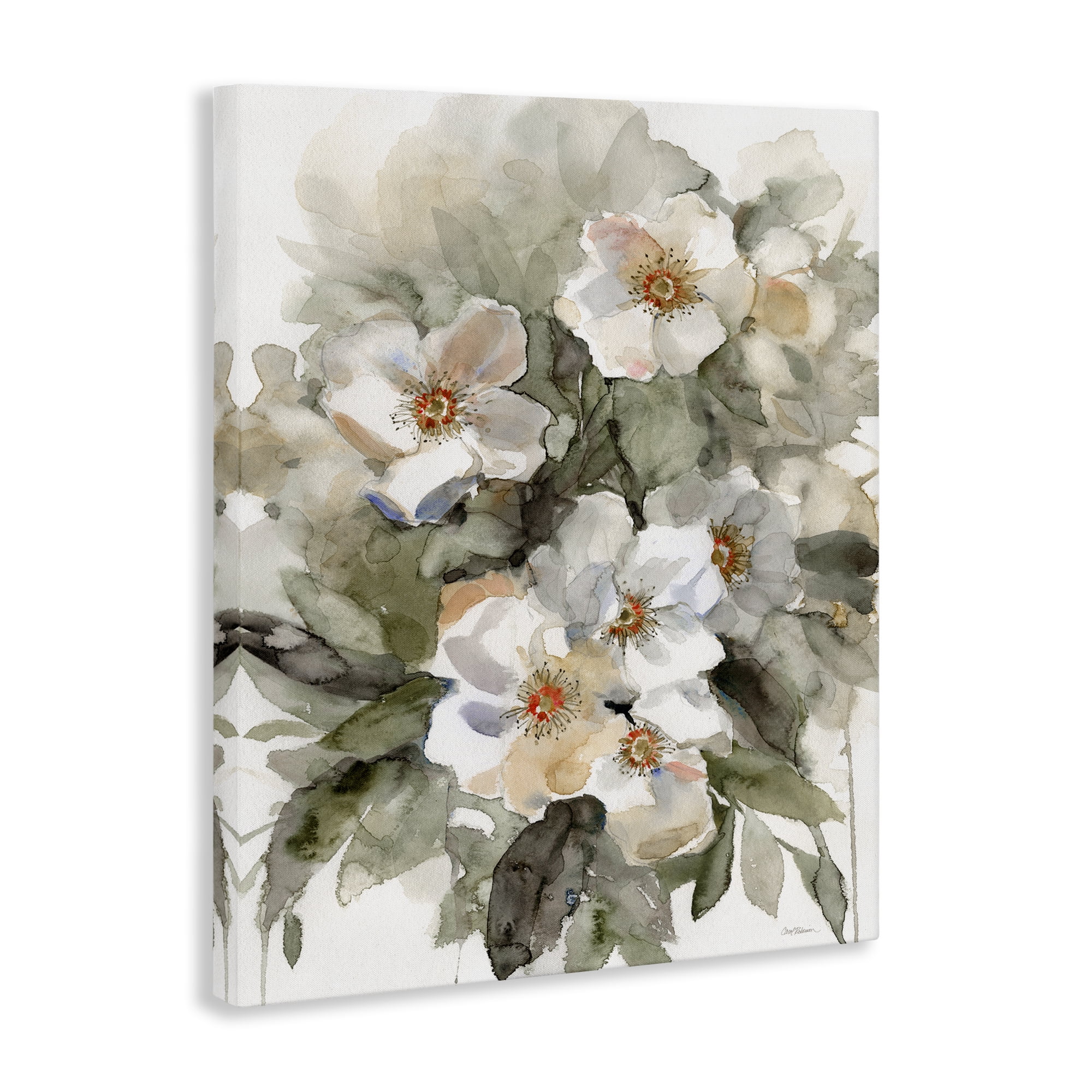 Stupell Industries Abstract Floral Bundle Plants & Flowers Painting Wrapped Canvas Art Print Wall Art, 16 x 20
