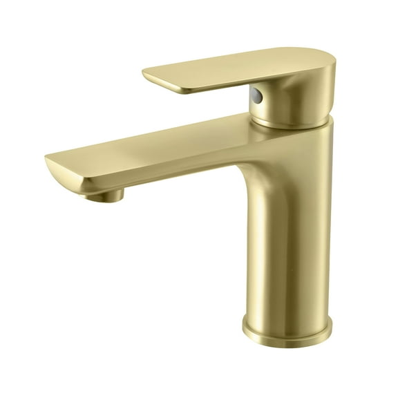 Cobbe Single Handle Vanity Sink Faucets Single-Hole Installation Bathroom Faucet Brushed Gold