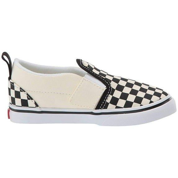 Vans Kids Slip-On V (Infant/Toddler) (Checkerboard) Black/White