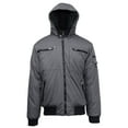 thumbnail image 6 of Mens Heavyweight Hooded Parka Jacket With Stripe Trim, 6 of 8