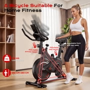 Stationary Exercise Bike, Cycling Bike for Home 265 Lbs Weight Capacity, Comfortable Seat Cushion and LCD Monitor