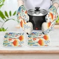 thumbnail image 6 of Watercolor Wildflowers Oven Mitt And Pot Holder Set Oven Glove for Kitchen Baking Cooking Grilling, 6 of 6