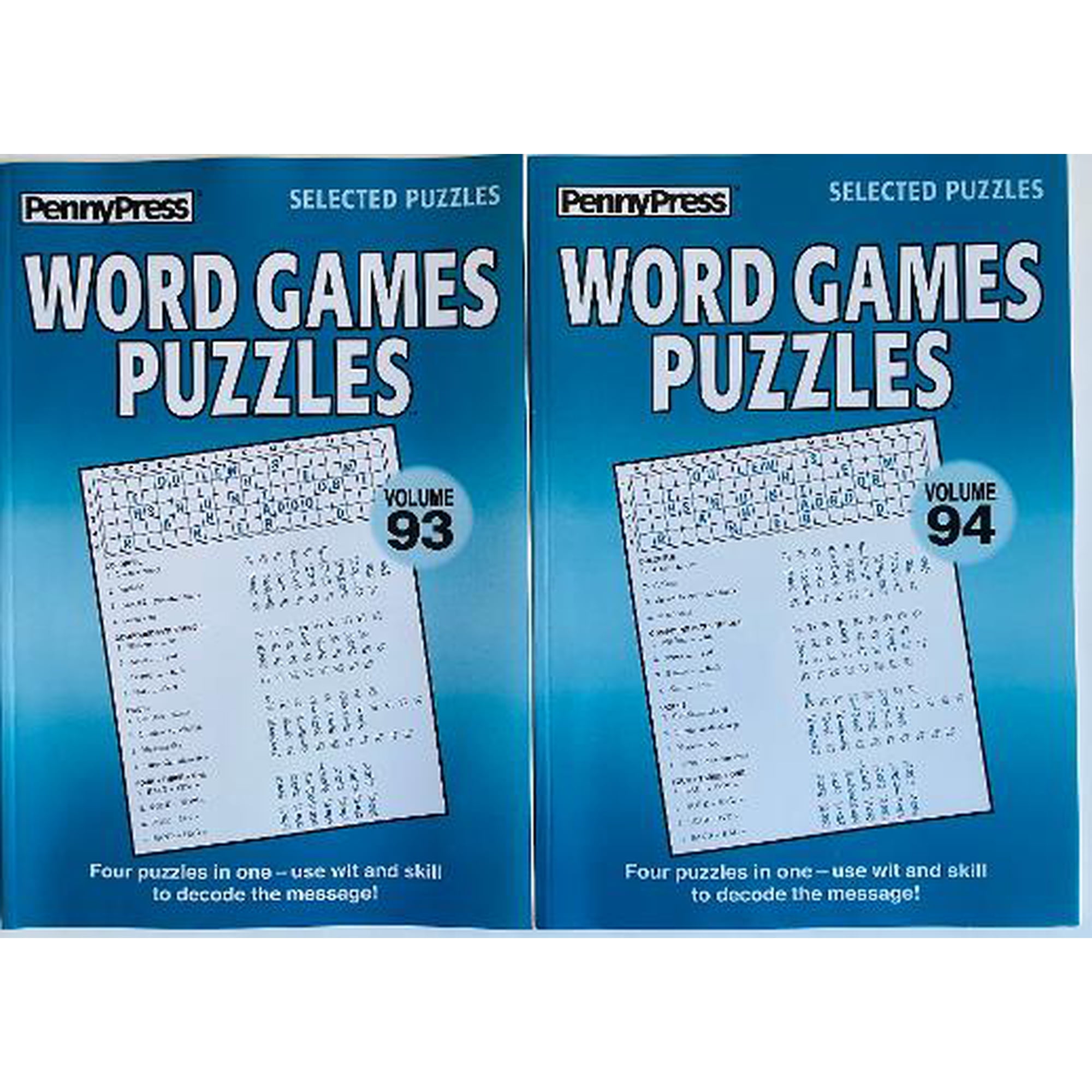 Penny Press Word Games Puzzles Issue numbers 93 and 94 Decode the message