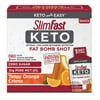 SlimFast Keto Fat Bomb Shot, Tangy Orange Crème, on the go Snack, 10 fl oz, Pack of 10