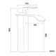 thumbnail image 3 of Grifo Monomando Mezclado, Grifos Fregadero de Cocina, Grifos para Lavabo de Baño con 2 Mangueras de Agua Fría y Caliente, 3 of 6