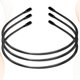 thumbnail image 4 of 3 diademas unisex en espiral, sencillas y deportivas, invisibles, antideslizantes, con forma de onda, para hombre y mujer (negro), 4 of 7