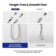 JOMOO Shower Hose Extra Long 98 Inches Flexible Stainless Steel Handheld Shower Head Hose with Brass Insert and Nut, EPDM Inner Tube, Anti-Kink Chrome Shower Head Hose Replacement