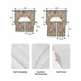 thumbnail image 5 of Green Boho Flower Swag Kitchen Curtains Sets for Windows 24 Inch Length, Spring Watercolor Country Floral Plant Short Window Curtain Panels Swags Valances and Tiers 3 Piece Set for Cafe/Dining Room, 5 of 5