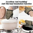 thumbnail image 3 of black brown Leopard trendy Oven Mitts Heat Resistant - Soft Lining Silicone Mini Oven Mitts with HangingLoop, Kitchen Oven Gloves Heat Resistant 500℉ for Cooking Baking Microwave, 3 of 7