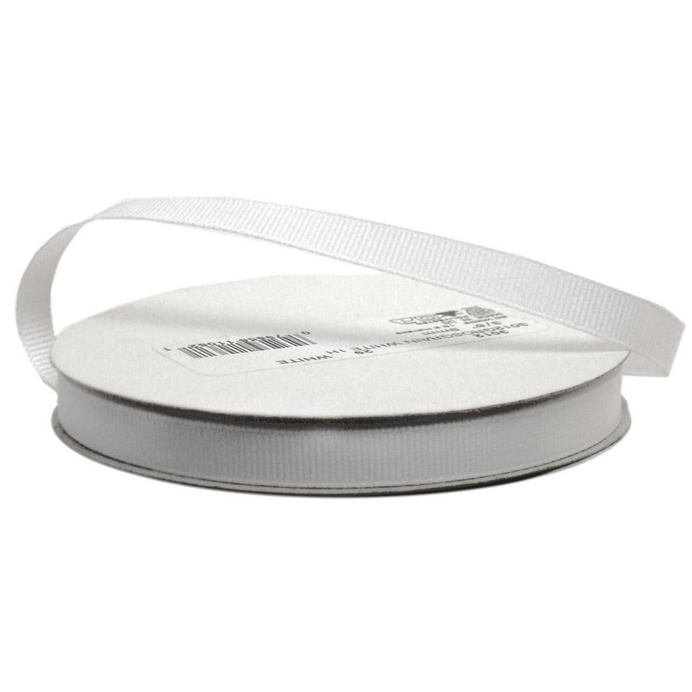 Offray Ribbon Grosgrain 3/8" White - Walmart.com - Walmart.com