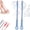Blue-long, variant on 2PCS Deep Cleaning Foot Brush,Soft Silicone Toe Cleaning,15.7" 3-in-1 Foot Scrubber for Wet or Dry Brushing, Exfoliating Foot Scrubber for Seniors, Men, Women