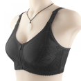 thumbnail image 3 of Xmarks Everyday Zipper Bras - Women's Front Easy Close Builtup Sports Push Up Bra with Padded for Middle Aged Women - Black 42/95, 3 of 5