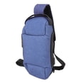 thumbnail image 2 of Bolso bandolera impermeable, antirrobo, con cerradura de combinación, antiarañazos, deportivo, de un solo hombro, color azul, 2 of 14
