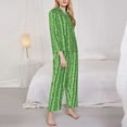 thumbnail image 3 of Sikiie Cactus Women's Long-Sleeve Shirt and Full-Length Bottom Pajama Set (s-xxl)-X-Large, 3 of 7