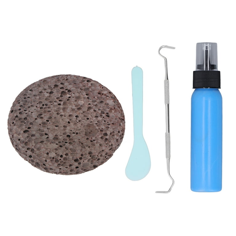 Picky Stone, Small Compact Natural Depth Flat Round Stone Picking Rock Kit  For Relieve Tension Blue Latex 