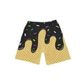 thumbnail image 6 of Abcomgle Ice Cream Boys Swim Trunks Kids Quick Dry Youth Boys Swim Trunks Cute Ice Cream Drip Print Beach Shorts Kids Summer Casual Athletic Swimwear for Boys 13-14 Years,Black, 6 of 6