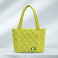 thumbnail image 1 of Bolso Mujer Bolso Acolchado De Diamantes Bolso De Compras De Invierno Versátil De Moda Verde, 1 of 6