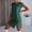 Dark Green, variant on Women's 2-Piece Summer Outfit, Sleeveless Crew Neck Top & Split Hem Skort Set, Casual Solid Color Co-Ord, S-XXL