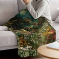 thumbnail image 3 of Forest Blanket Soft Cozy Warm Throw Blanket for Couch, Plush Fuzzy Flannel Fleece Blankets for Sofa, Spring Oil Painting Country Cabin Trees Flower Bed Blankets Lightweight Gifts for Women, 40"x50", 3 of 9